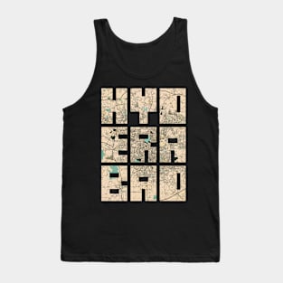 Hyderabad, India City Map Typography - Vintage Tank Top